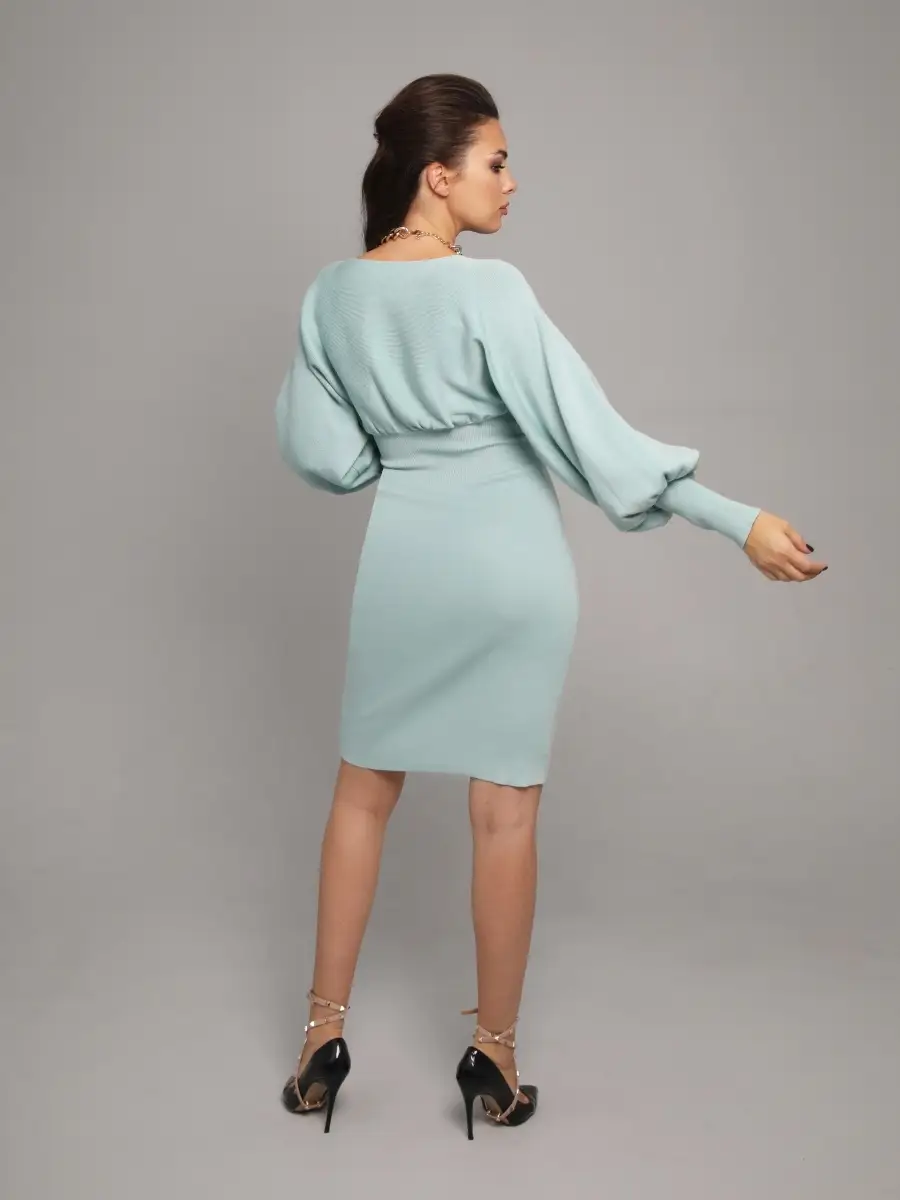 Ментоловое платье женское для девочки вечернее нарядное