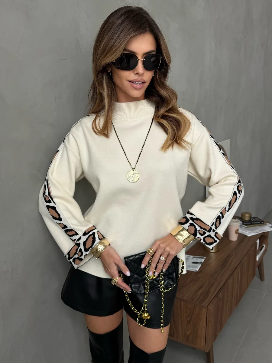 Белая кофта теплая оверсайз