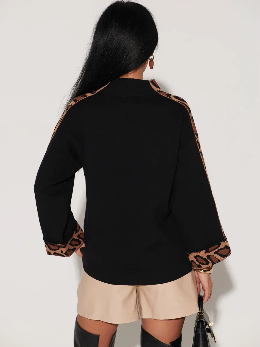 Черная кофта теплая оверсайз