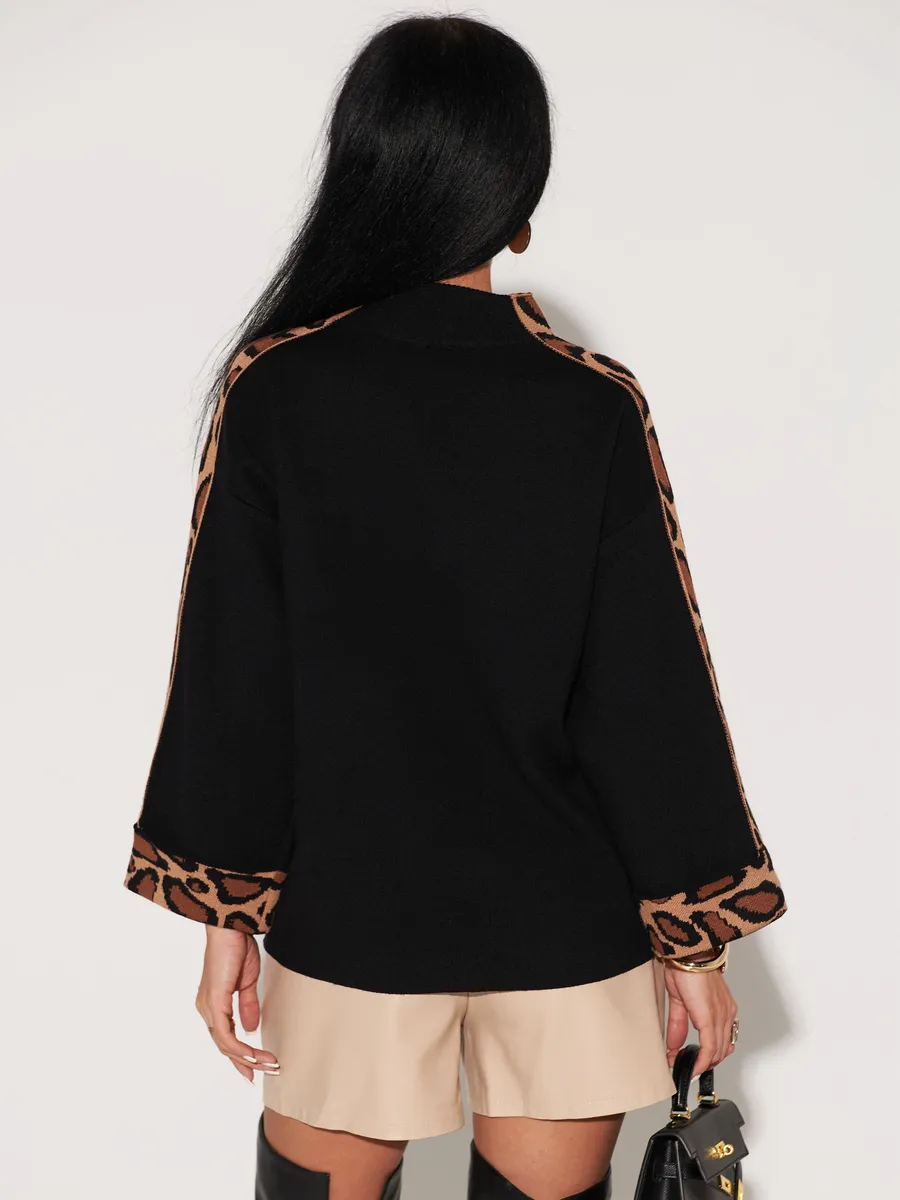 Черная кофта теплая оверсайз