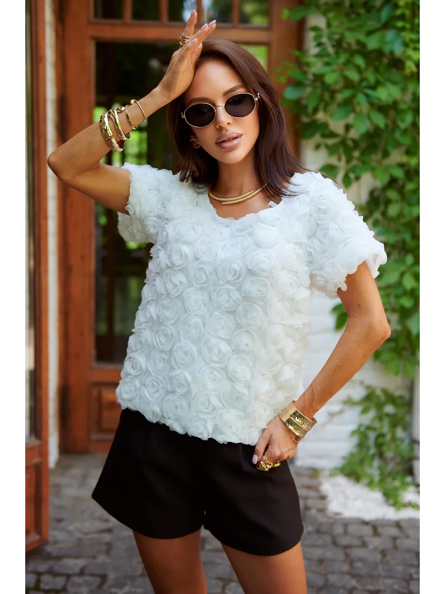 Белая блузка летняя нарядная