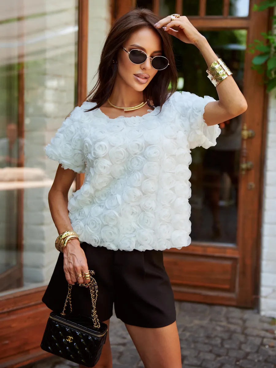 Белая блузка летняя нарядная