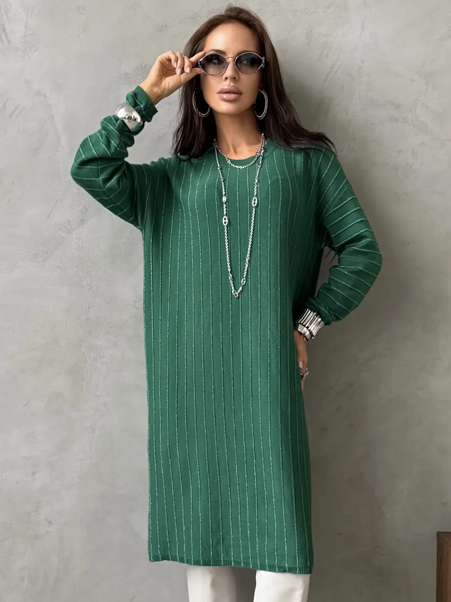 Платье трикотажное нарядное теплое