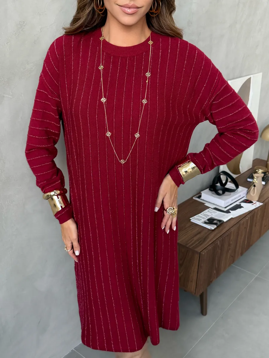 Бордовое платье трикотажное нарядное теплое