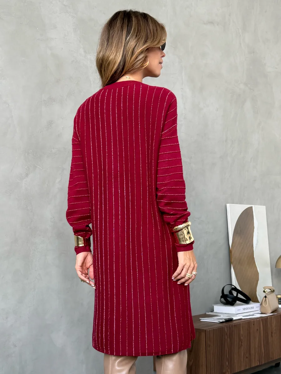 Бордовое платье трикотажное нарядное теплое