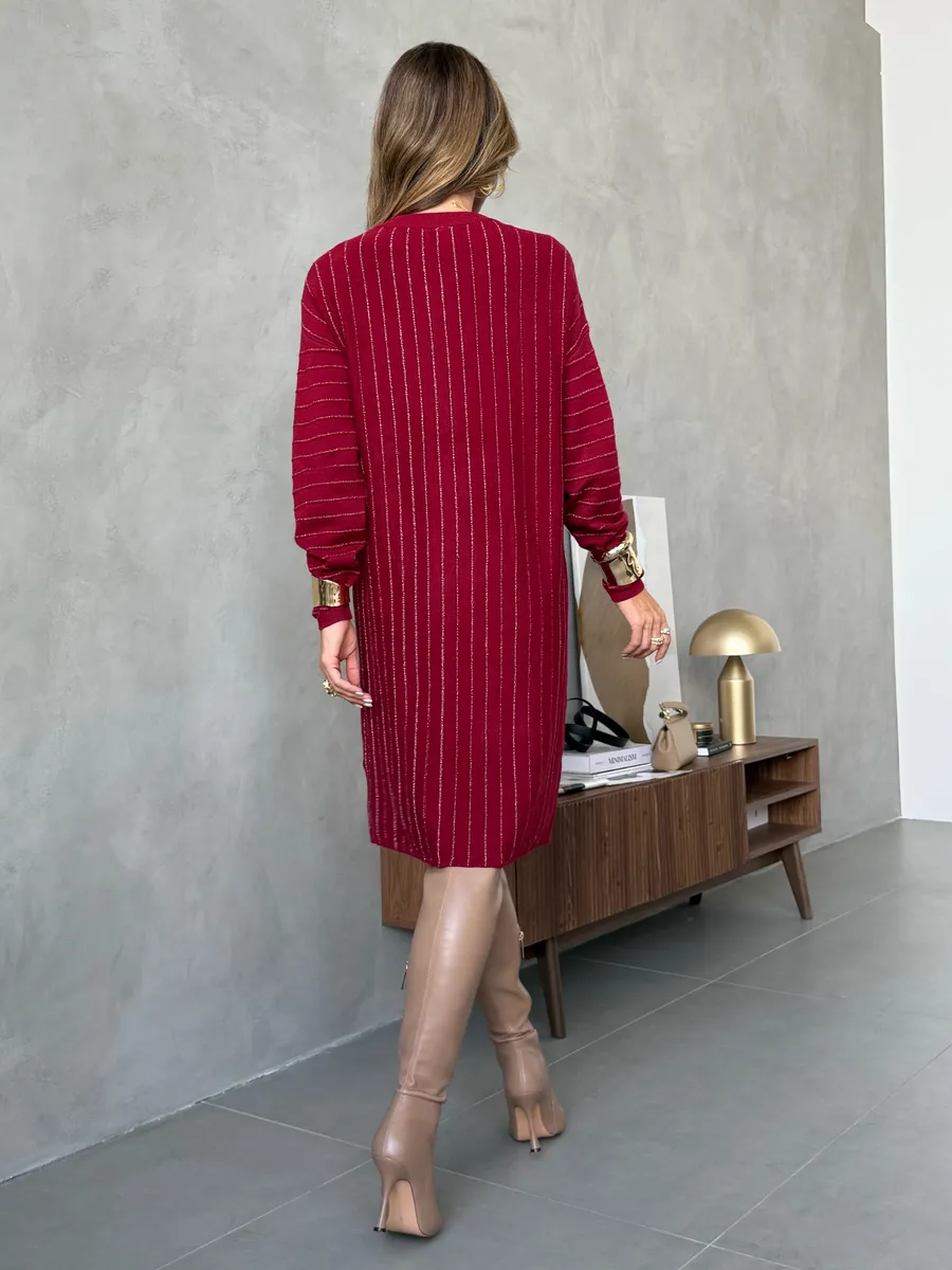 Бордовое платье трикотажное нарядное теплое