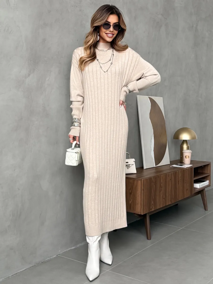 Платье лапша длинное трикотажное