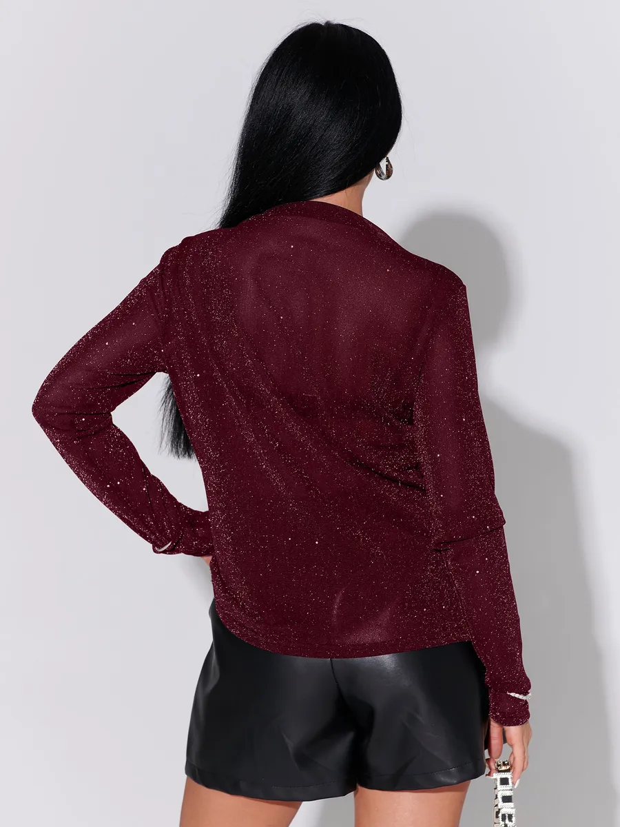 Бордовая блузка нарядная