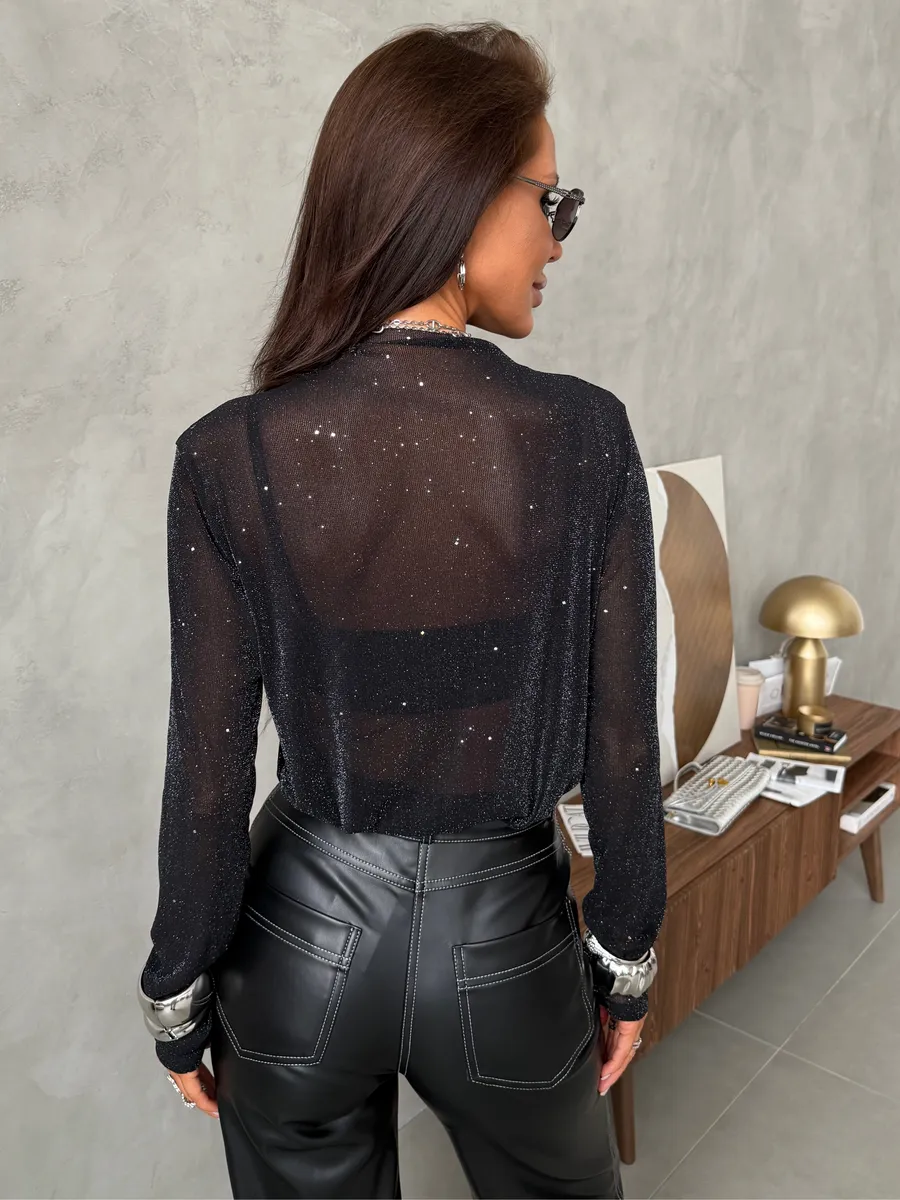 Черная блузка нарядная офисная вечерняя