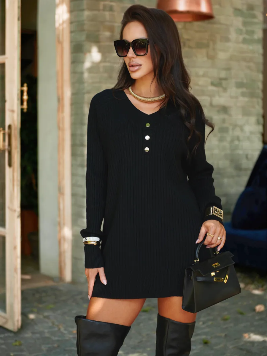 Черная кофта теплая трикотажная