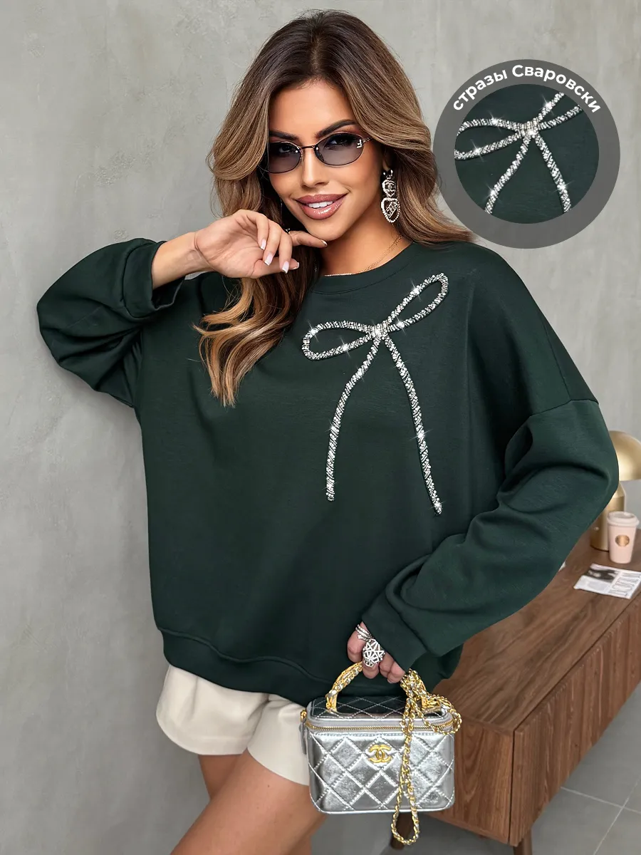 Кофта теплая нарядная оверсайз