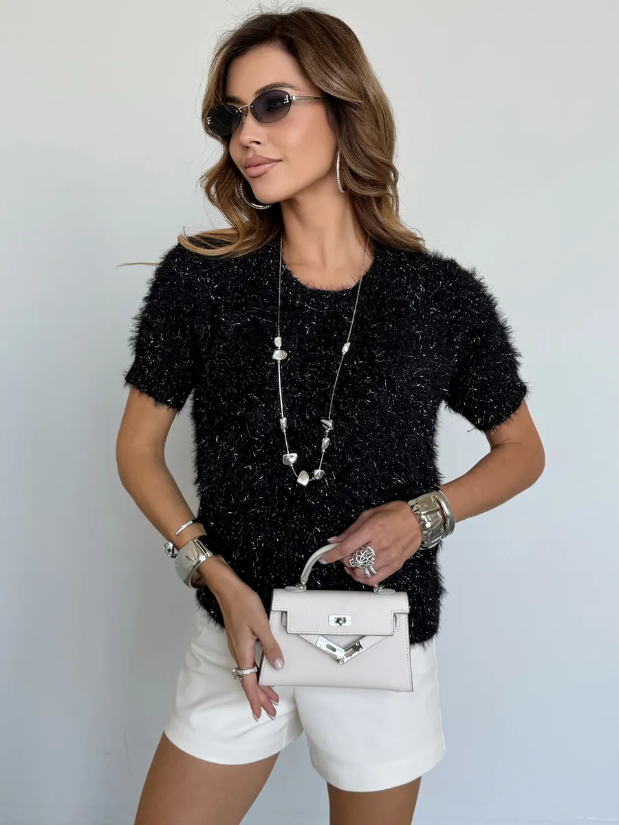 Кофта теплая нарядная пушистая