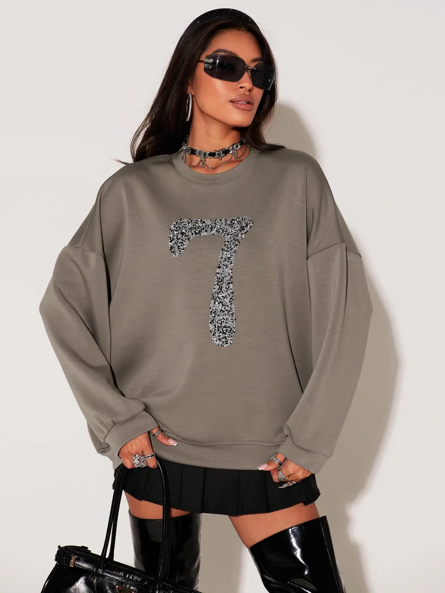 Коричневая кофта оверсайз нарядная