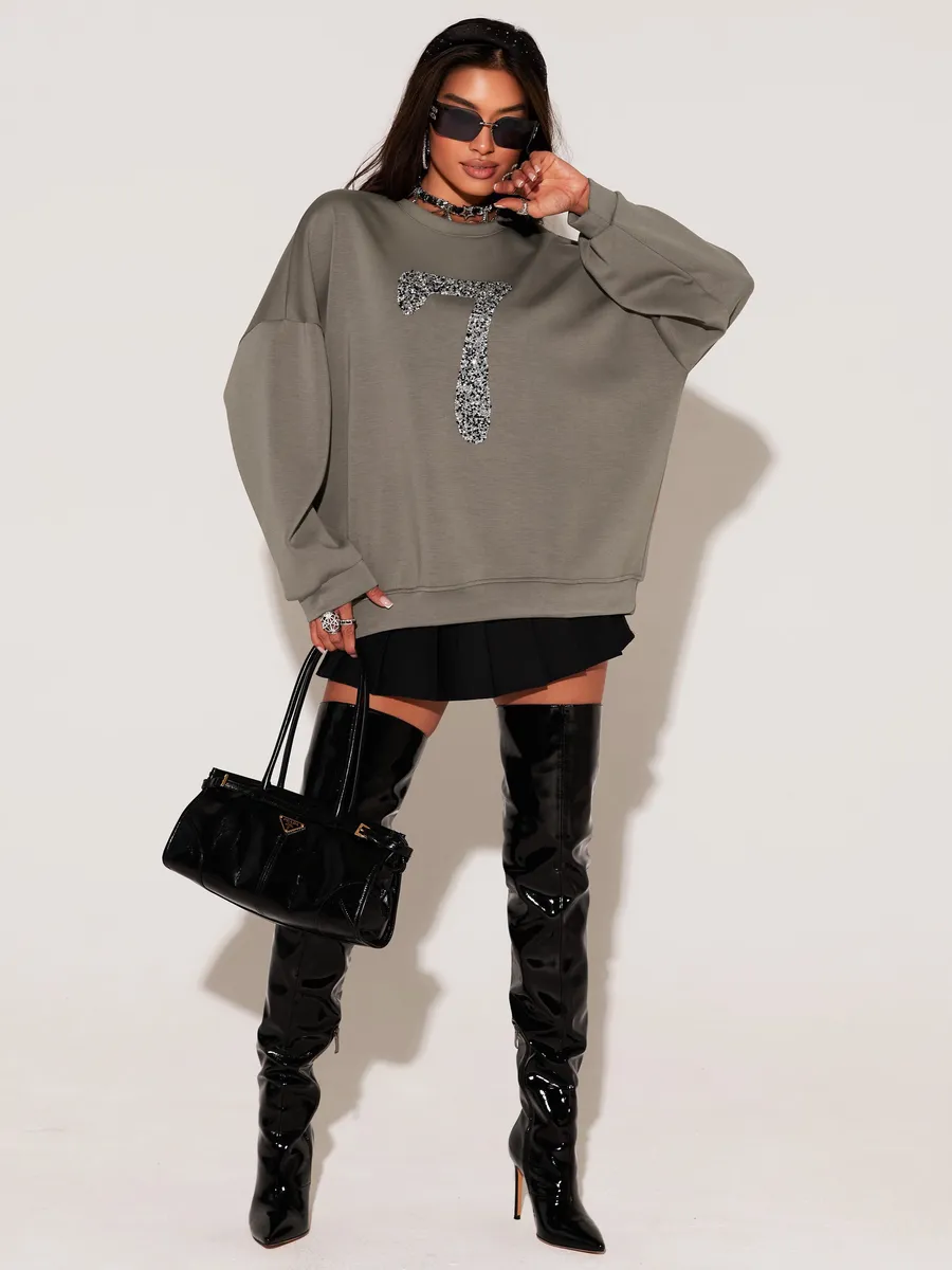 Коричневая кофта оверсайз нарядная