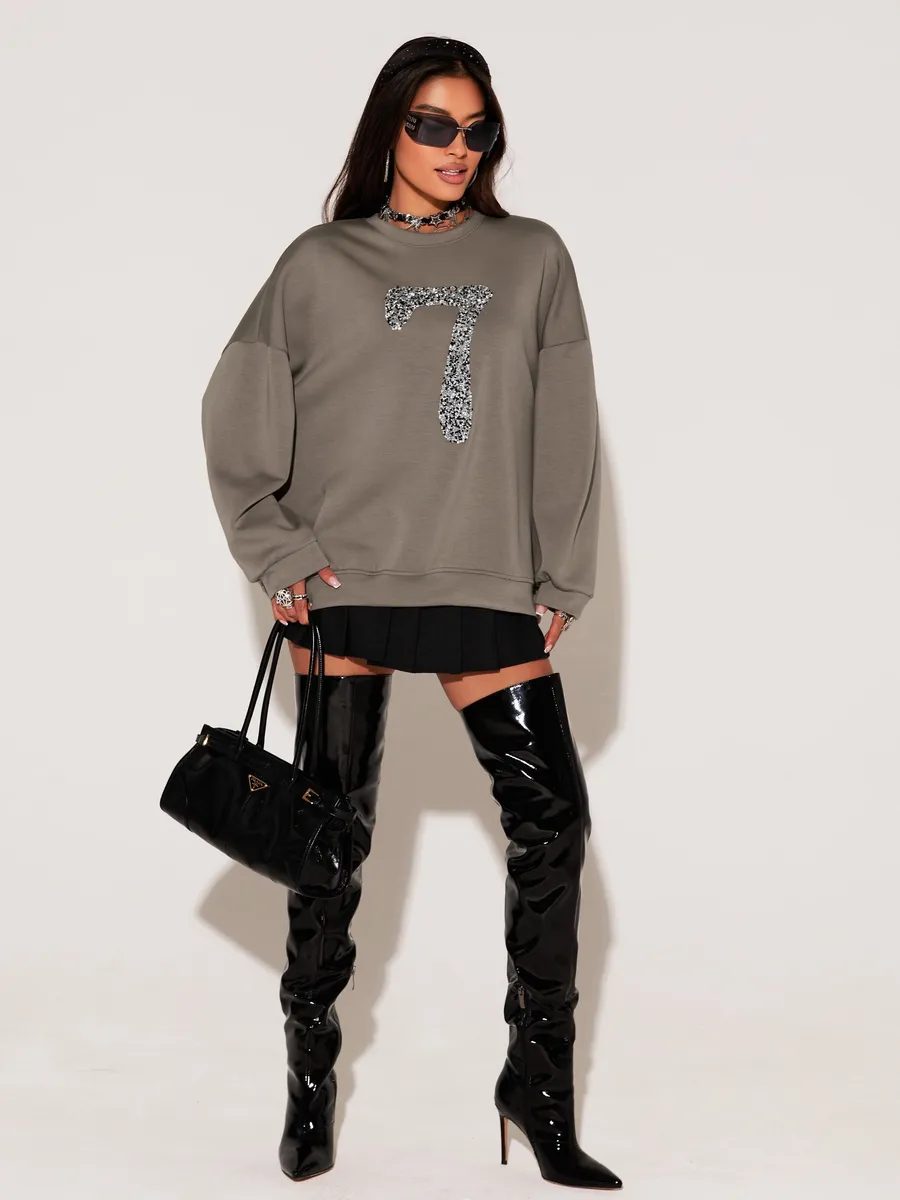 Коричневая кофта оверсайз нарядная