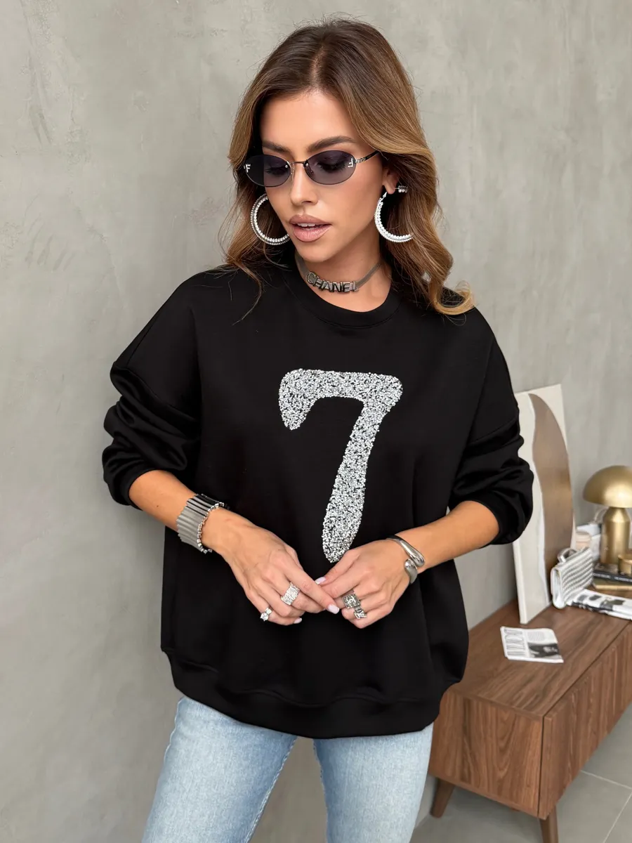 Черная кофта оверсайз нарядная