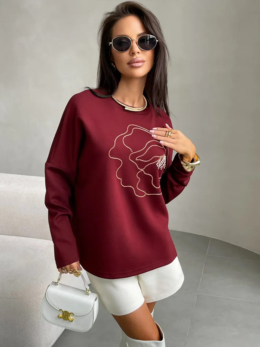 Бургунди кофта нарядная