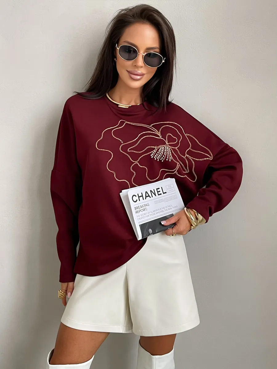 Бургунди кофта нарядная