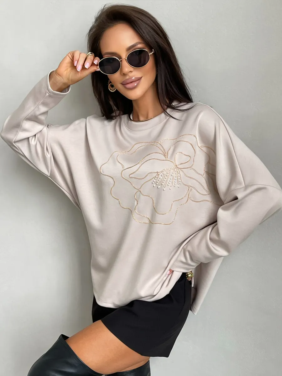 Бежевая кофта нарядная