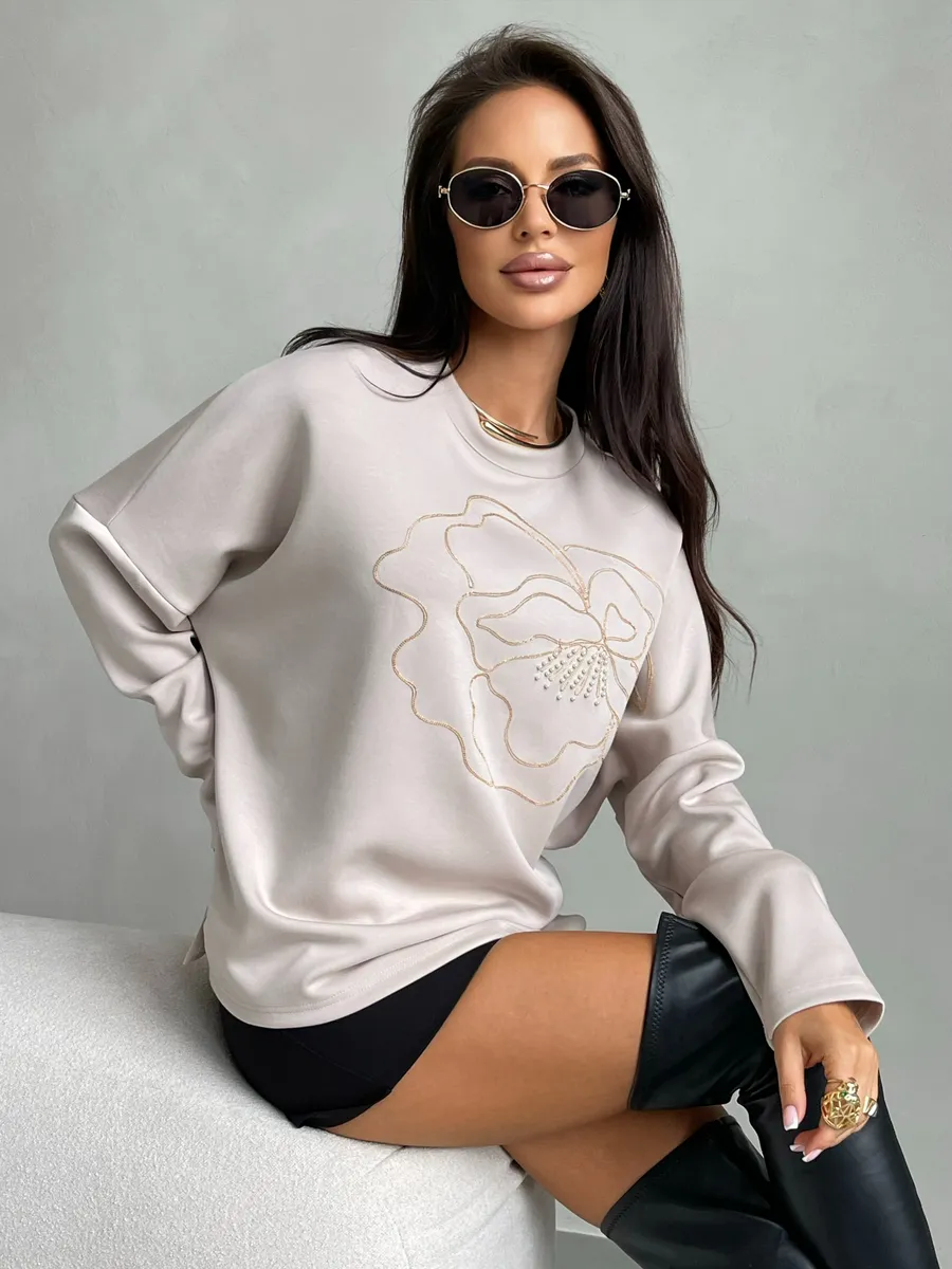 Бежевая кофта нарядная