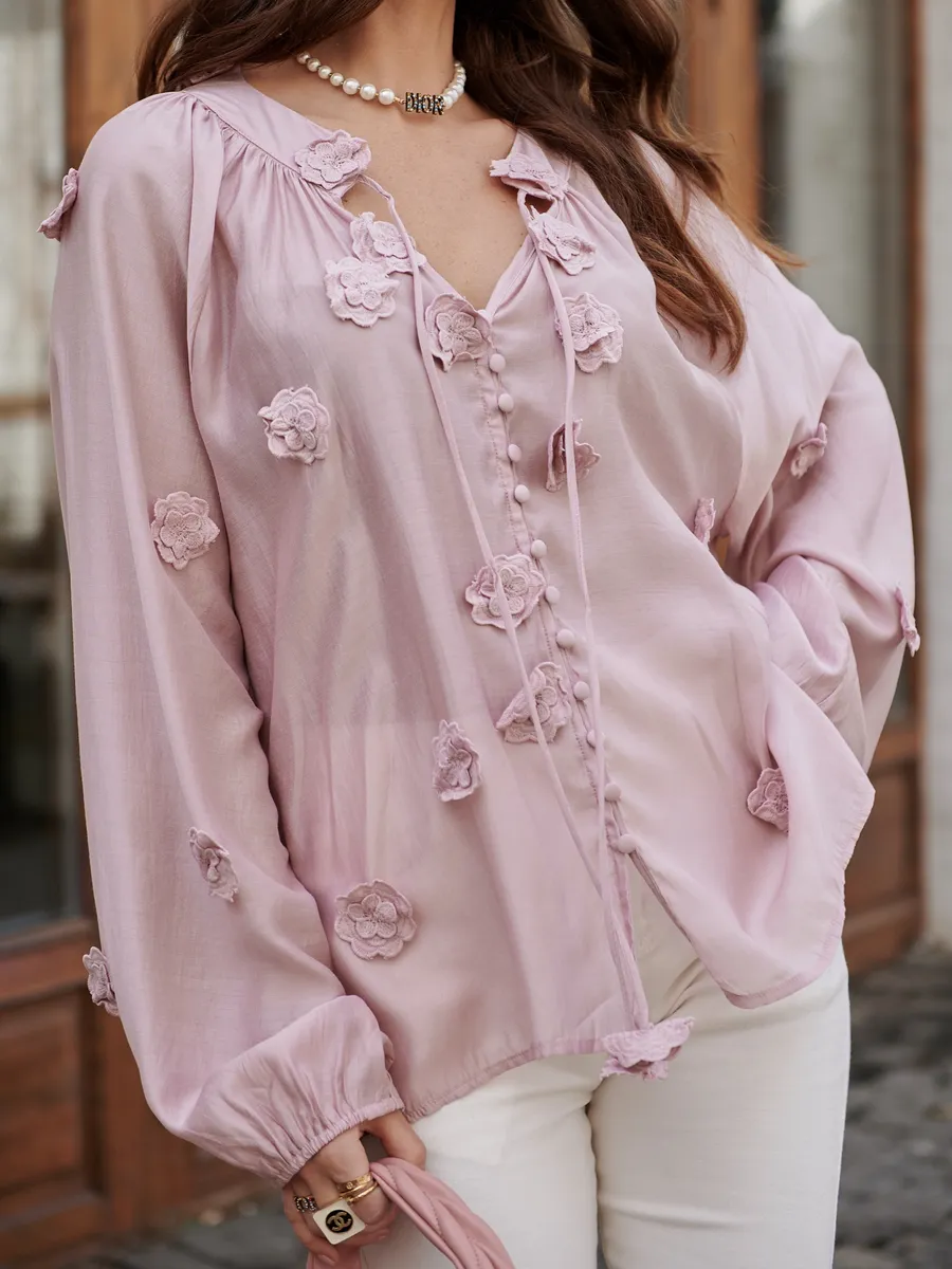 Розовая блузка нарядная летняя