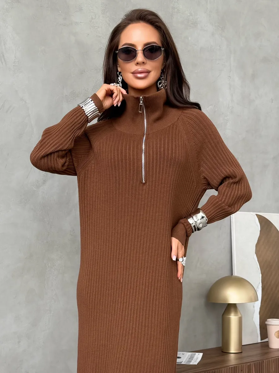 Платье осеннее теплое лапша