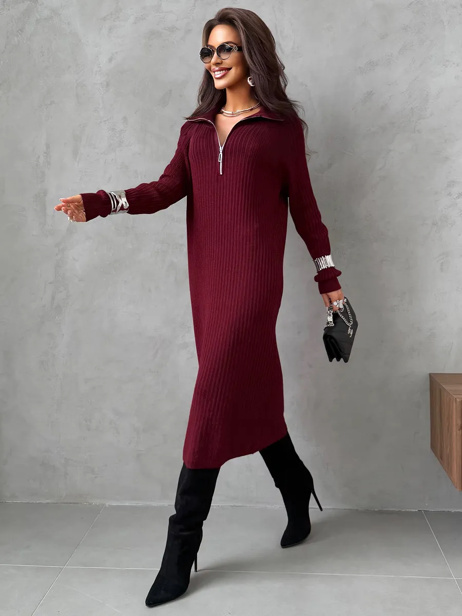 Платье осеннее теплое лапша