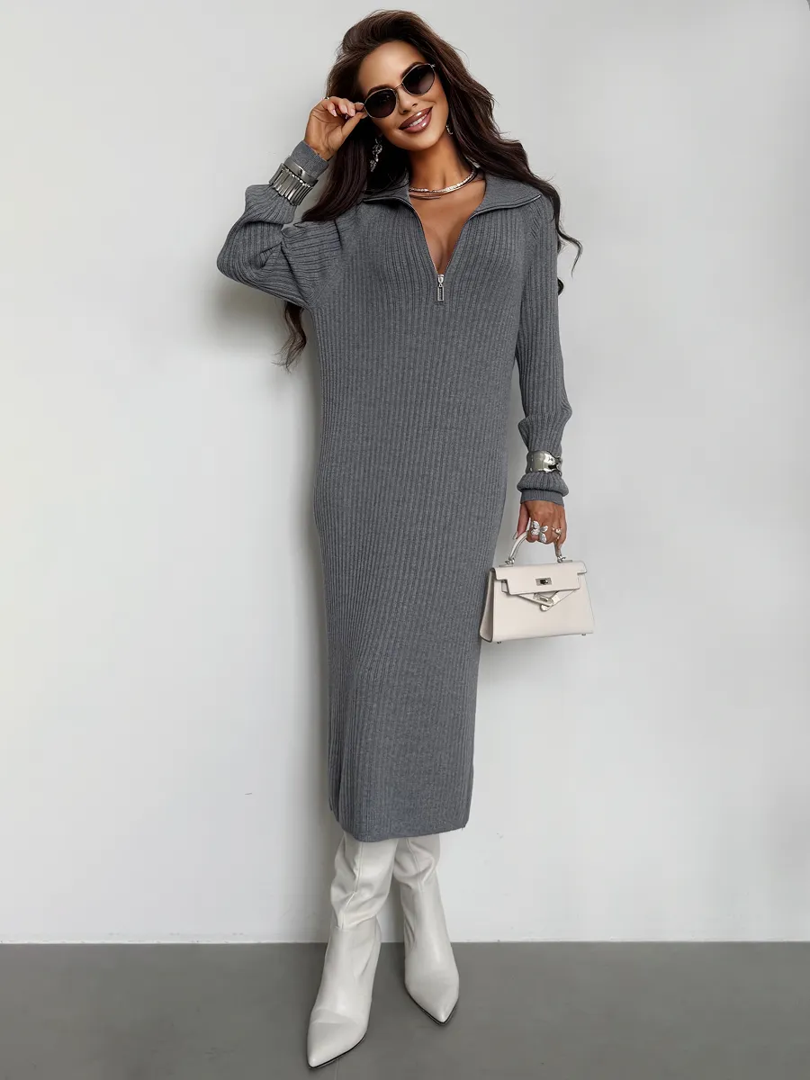 Платье осеннее теплое лапша