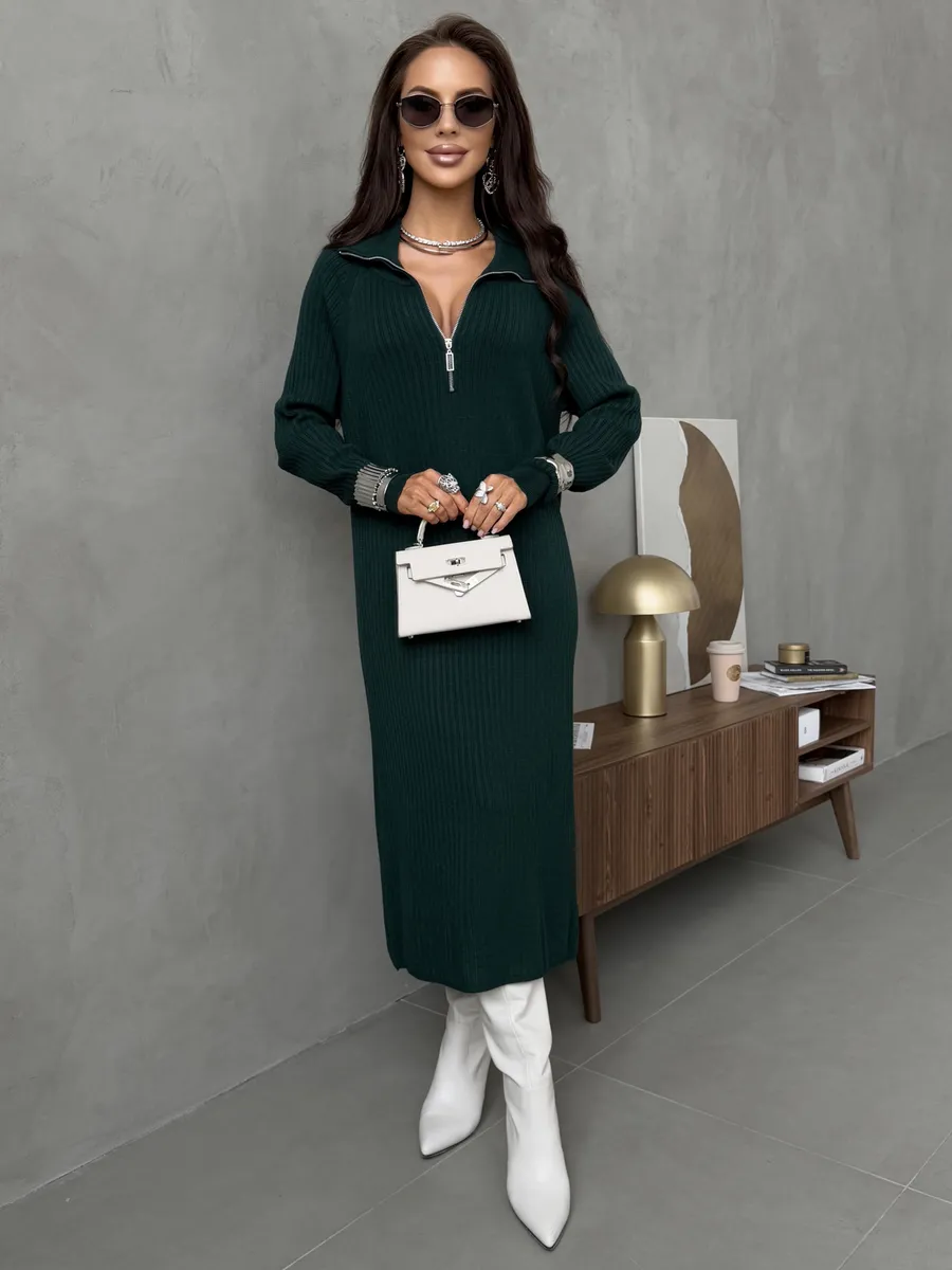 Платье осеннее теплое лапша