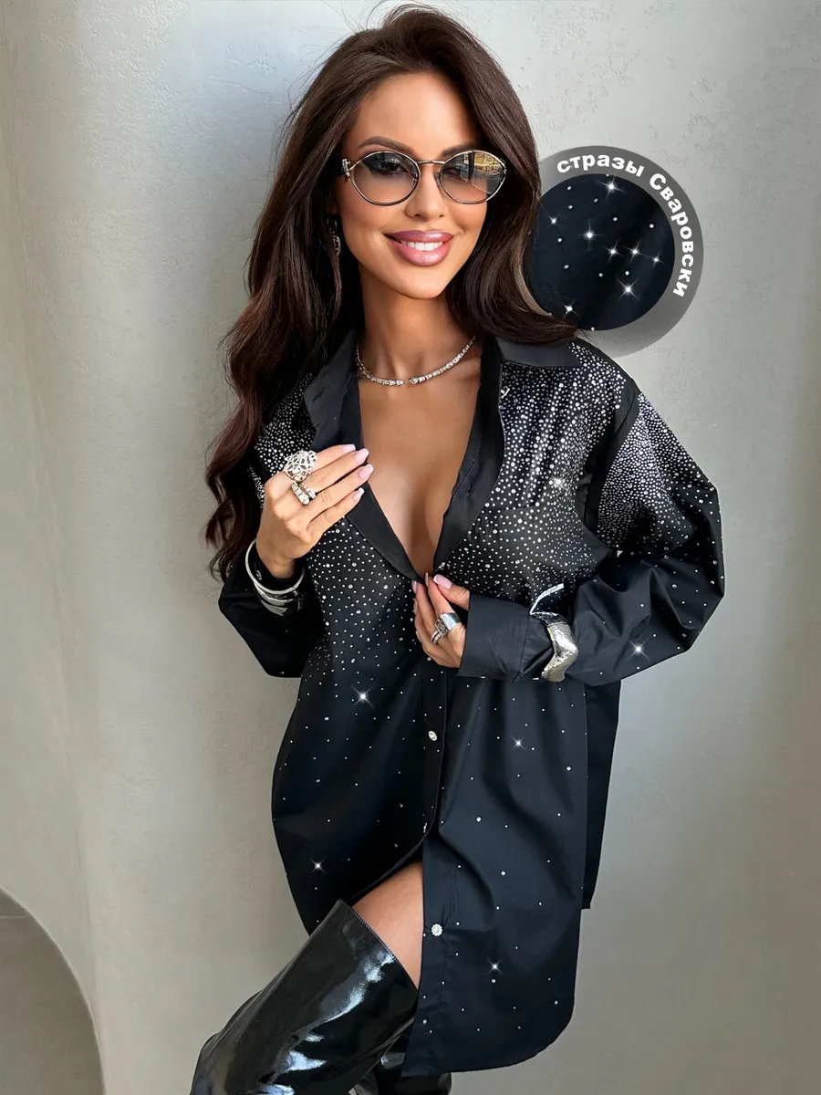 Нарядная рубашка оверсайз