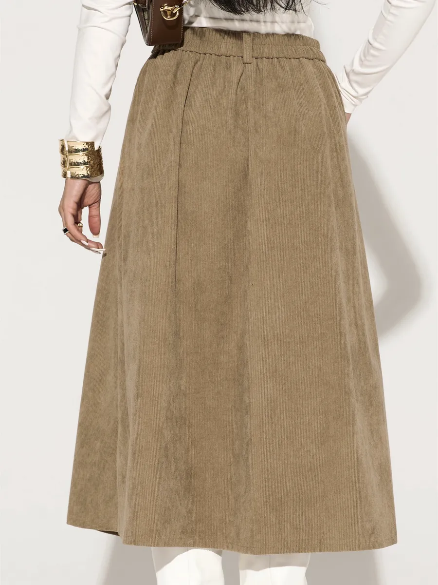 Юбка миди вельветовая