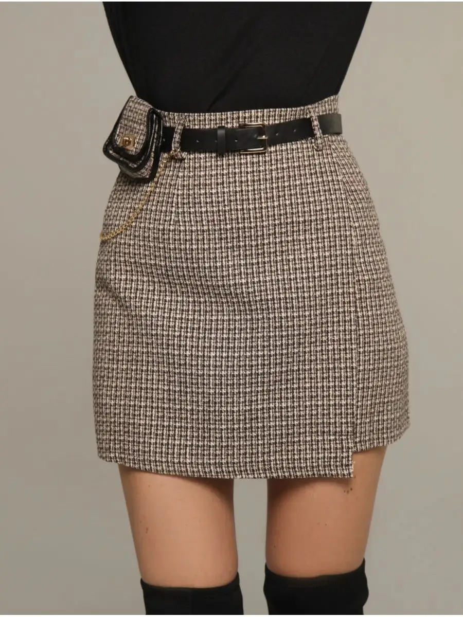 Капучино юбка мини на запах