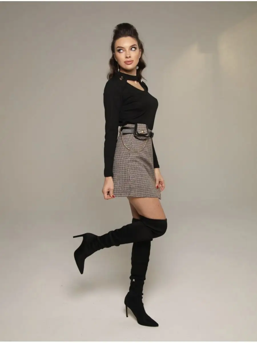 Капучино юбка мини на запах