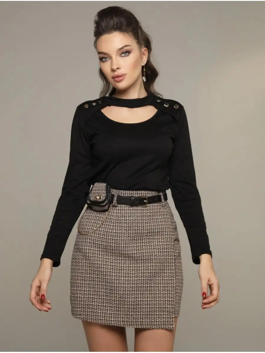 Капучино юбка мини на запах