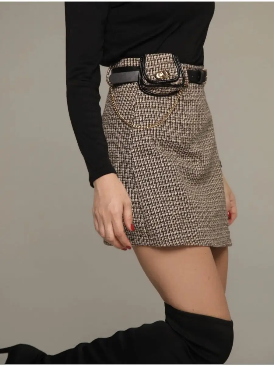 Капучино юбка мини на запах