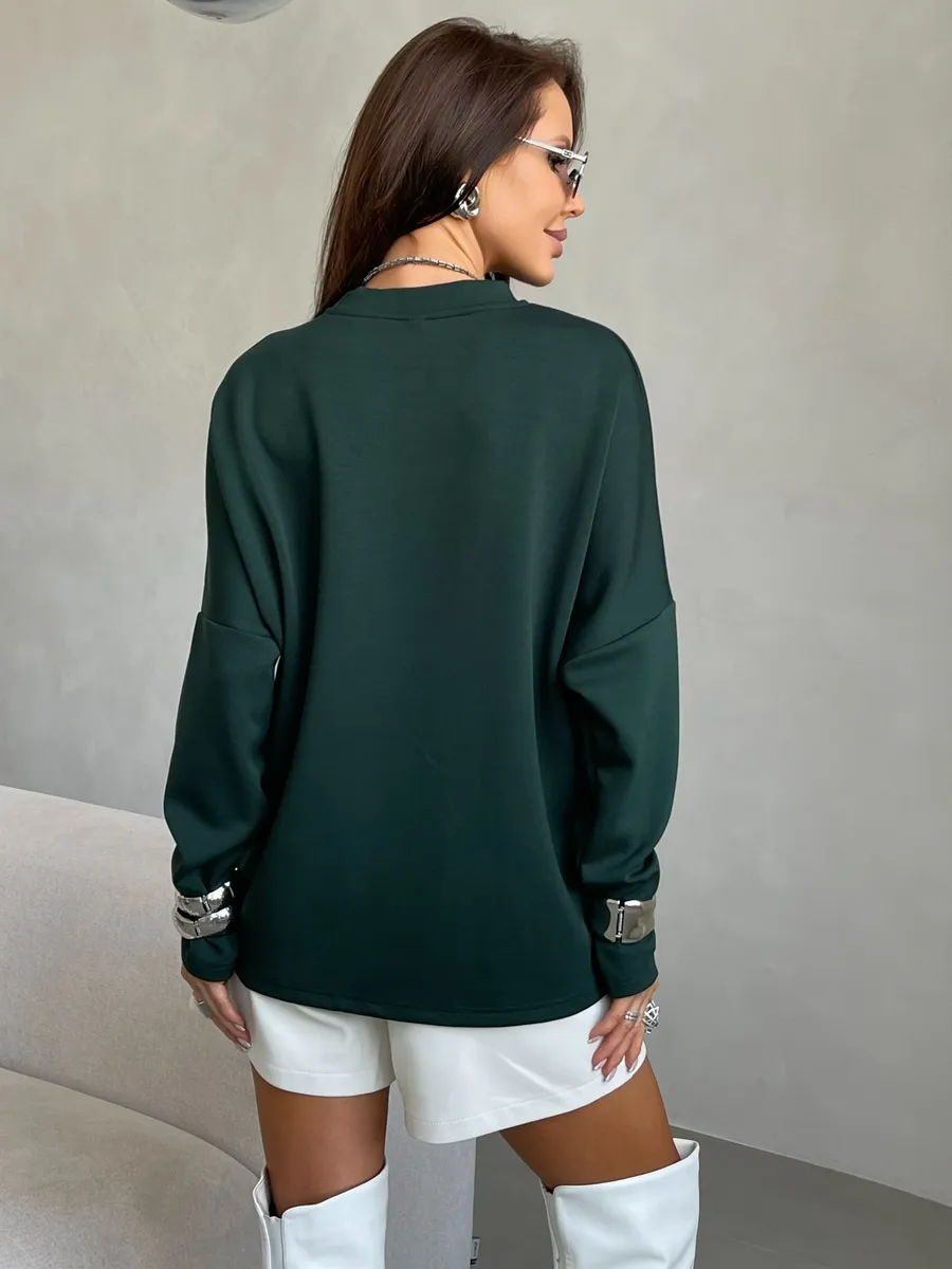 Зеленая кофта нарядная