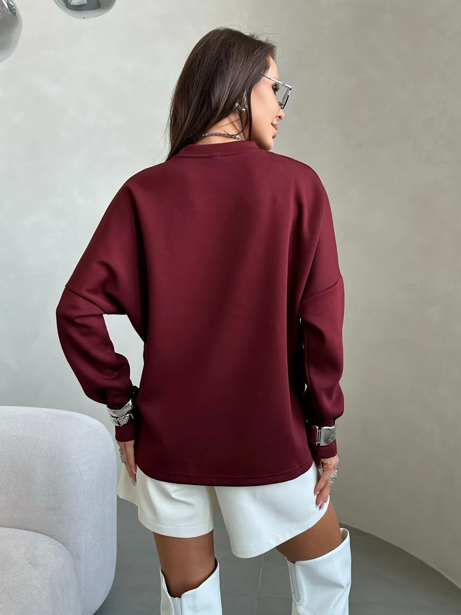 Бордовая кофта нарядная