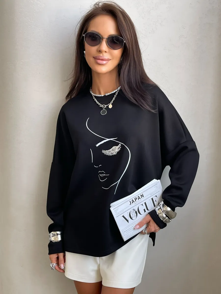 Черная кофта нарядная