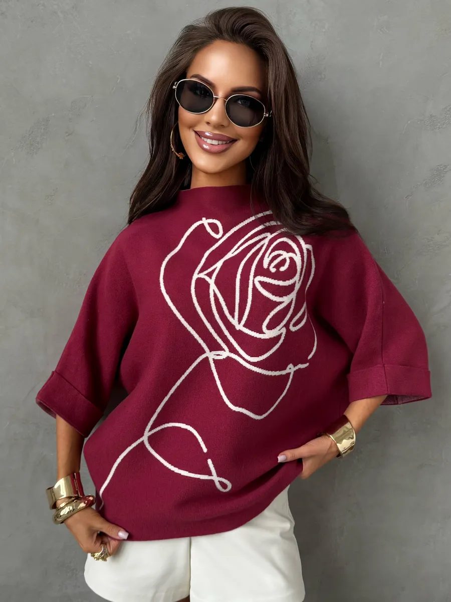 Кофта теплая нарядная оверсайз