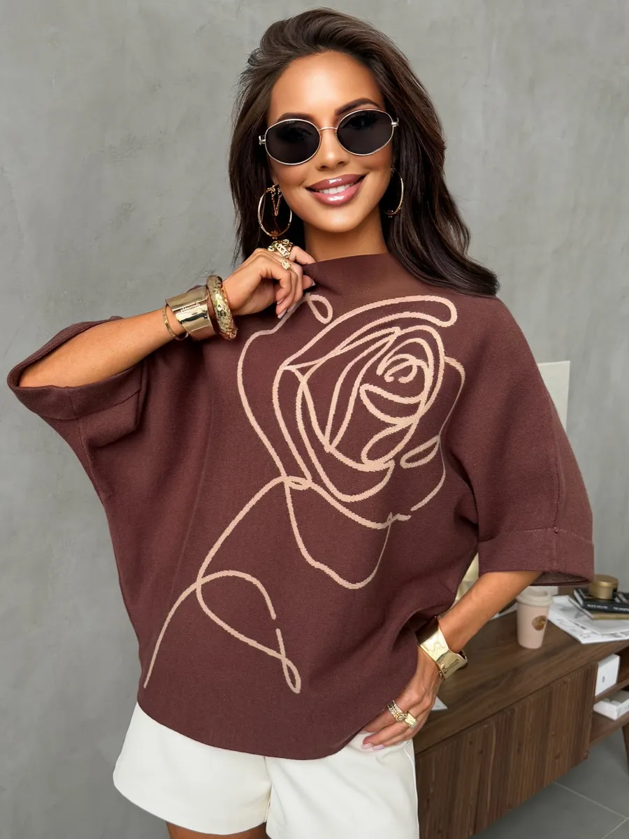 Кофта теплая нарядная оверсайз