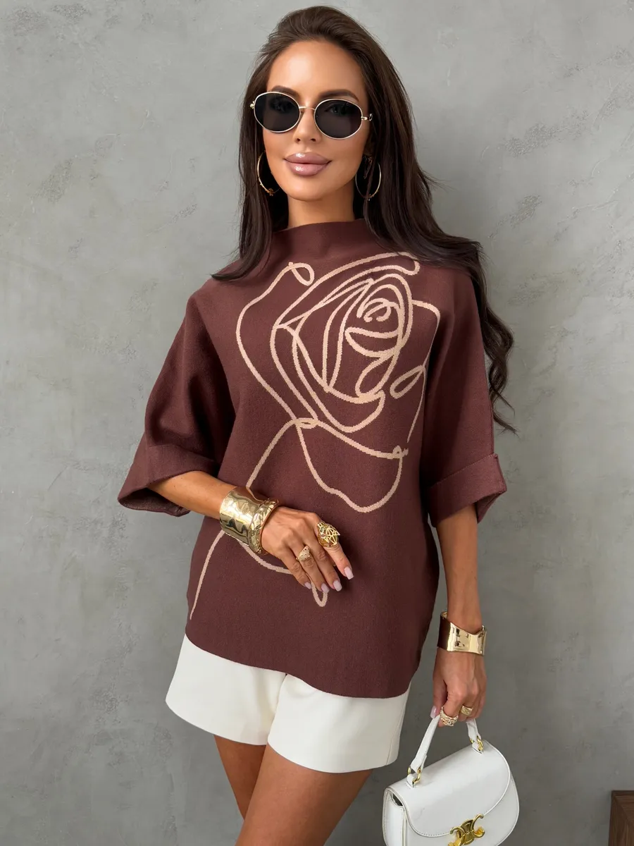 Кофта теплая нарядная оверсайз