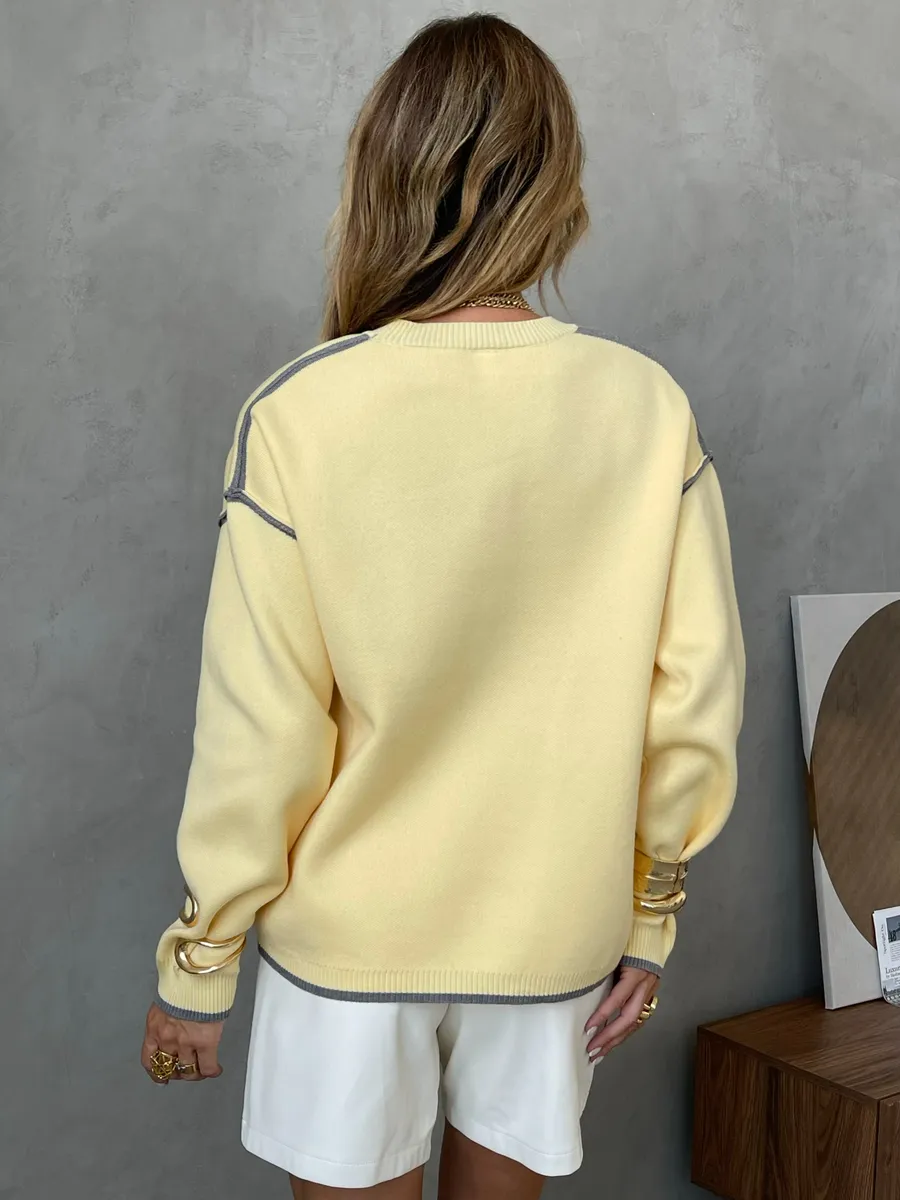 Желтая кофта оверсайз теплая