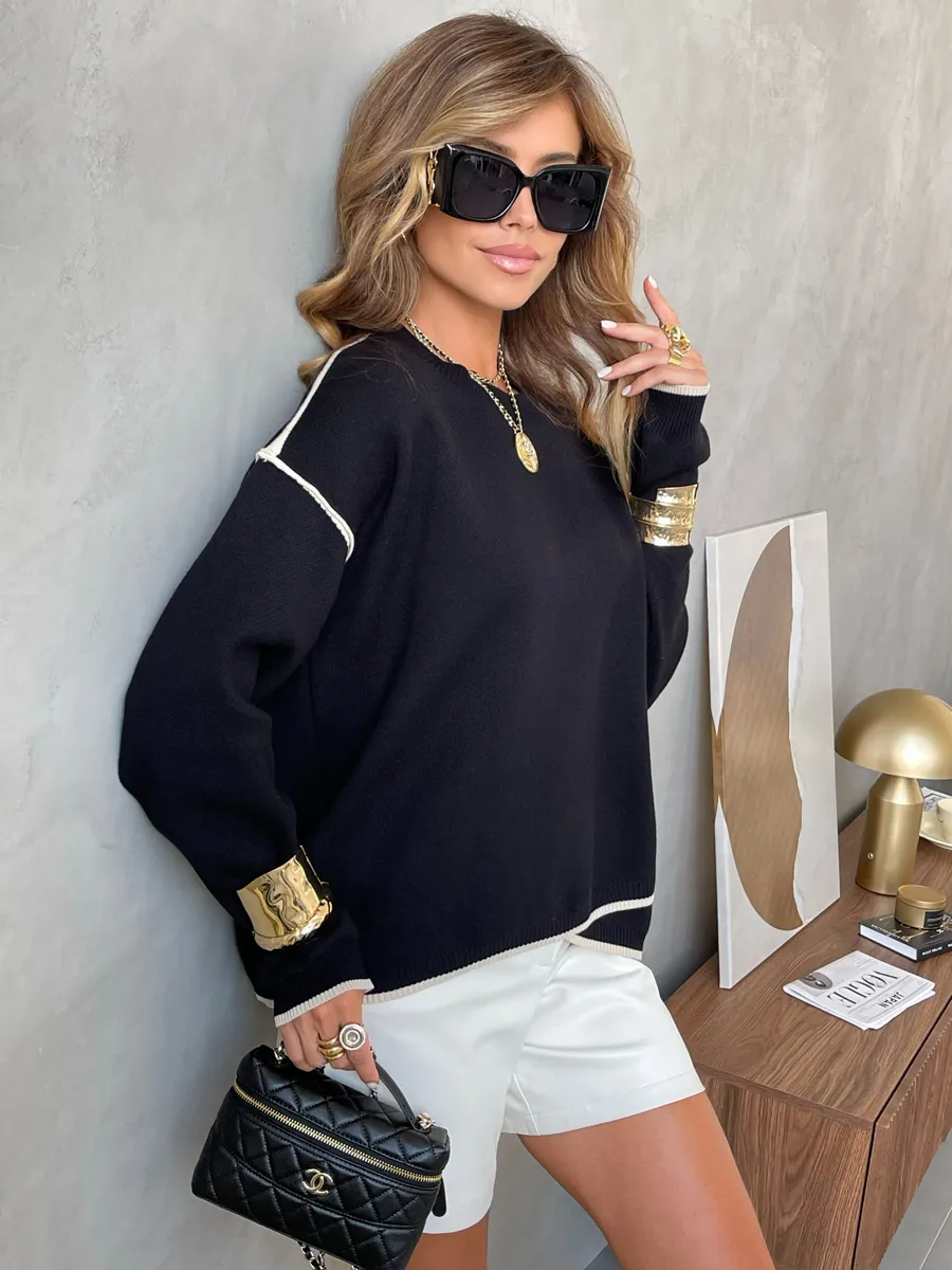 Черная кофта оверсайз теплая