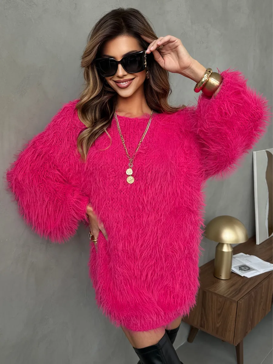 Кофта теплая нарядная оверсайз