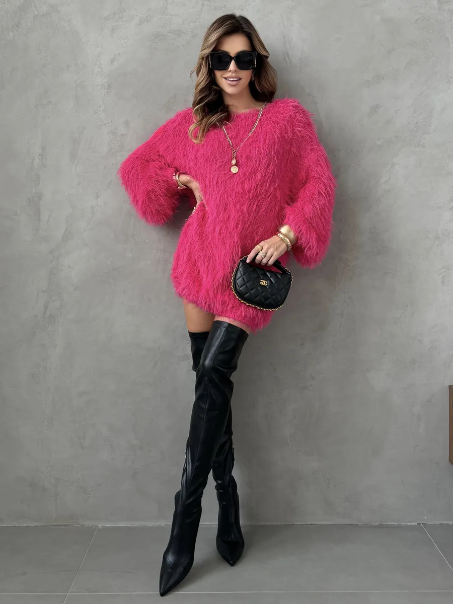 Кофта теплая нарядная оверсайз