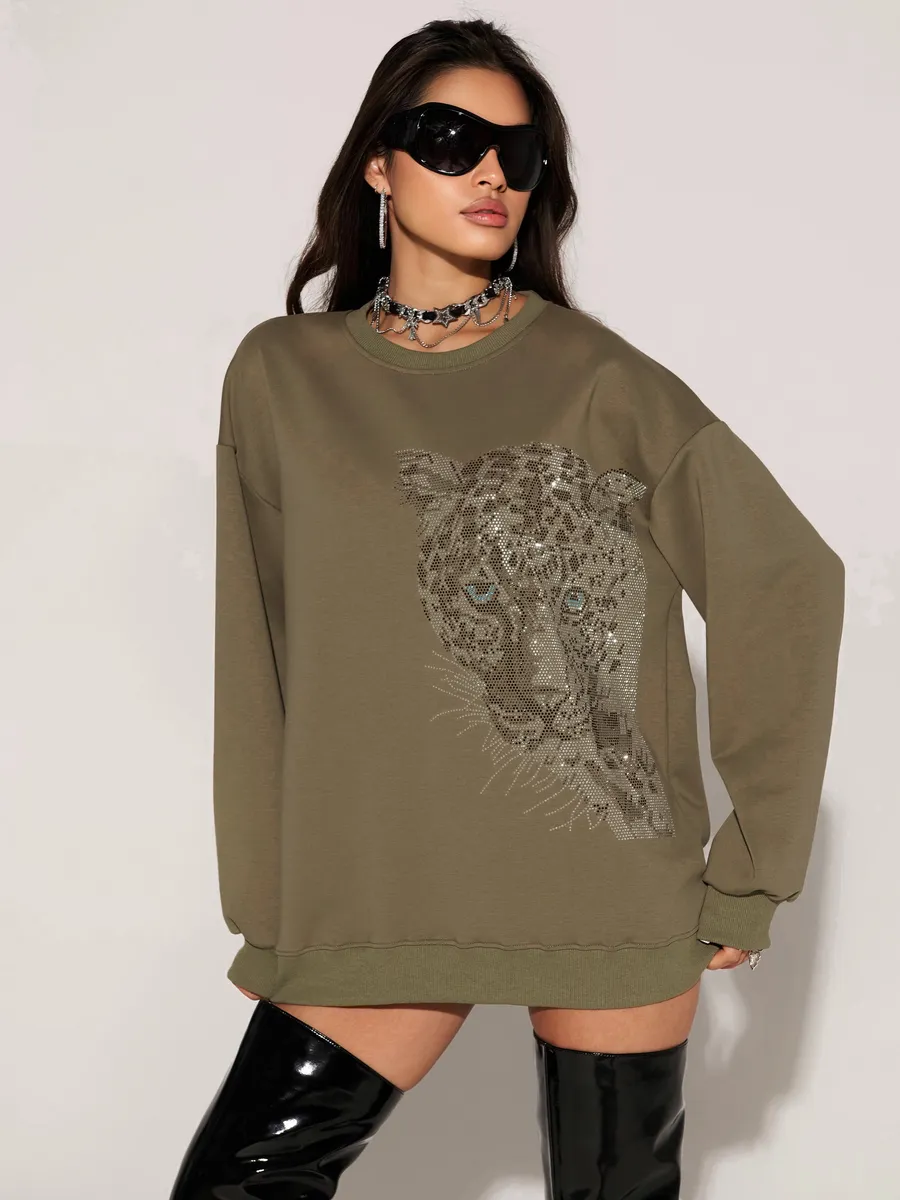 Зеленая кофта теплая оверсайз