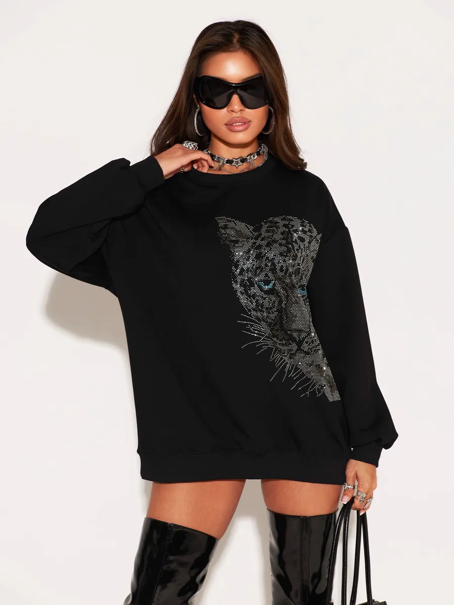 Черная кофта теплая оверсайз