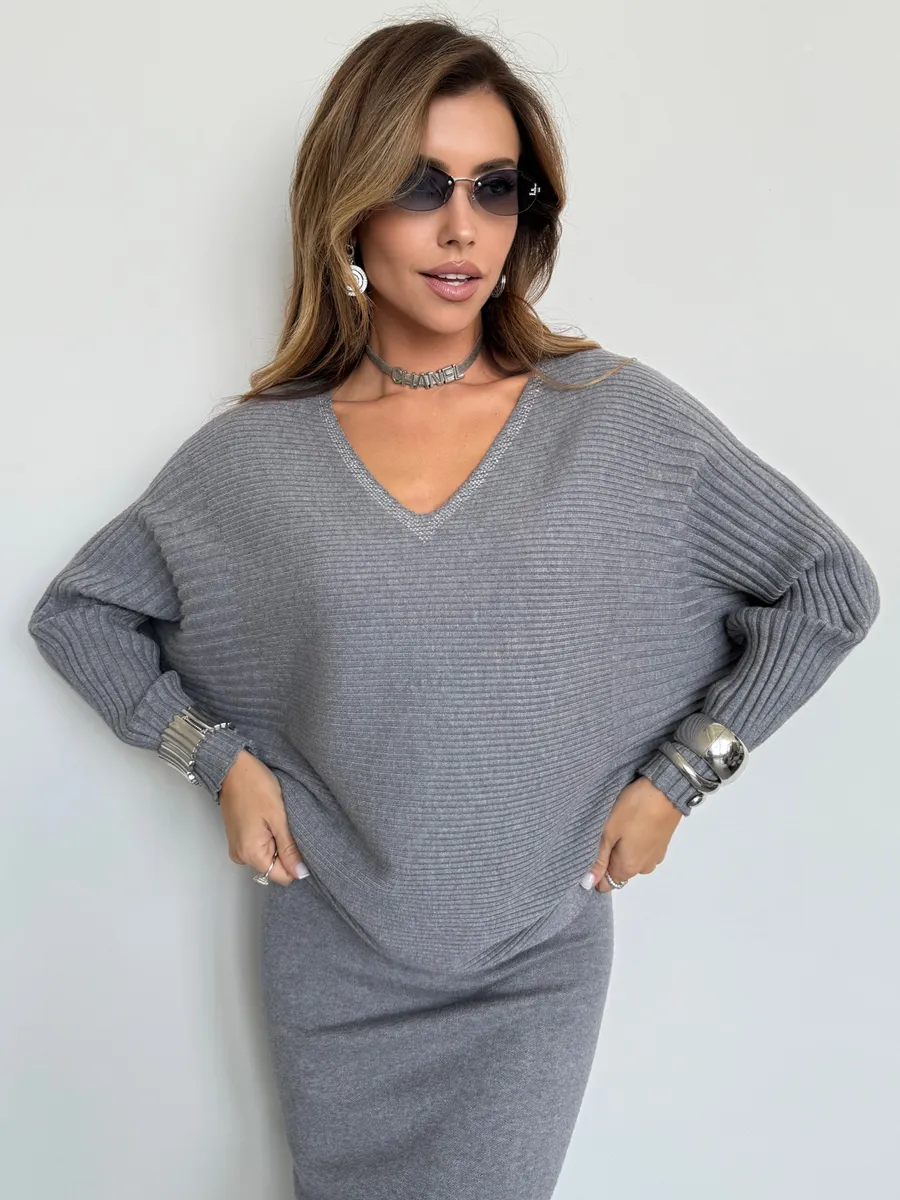 Теплый костюм с юбкой осенний трикотажный