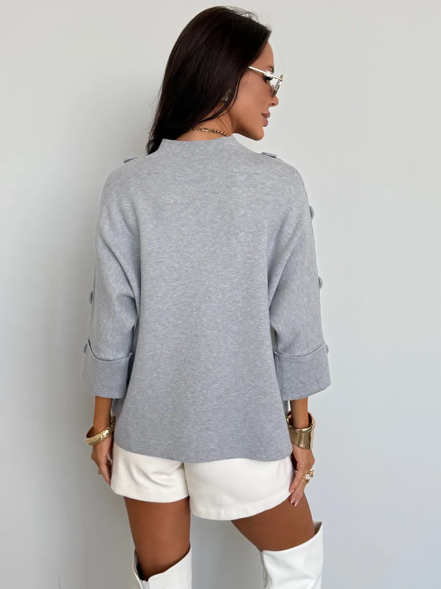 Серая кофта теплая оверсайз