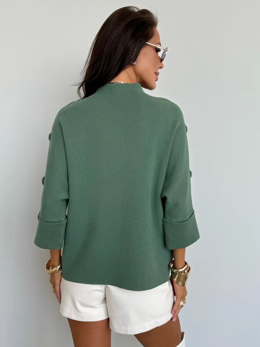 Хаки кофта теплая оверсайз